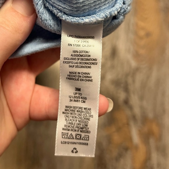 Little Me 3 Month Blue Weenie Dog 100% Cotton Hoodie w/ Button Detail - Picture 7 of 7